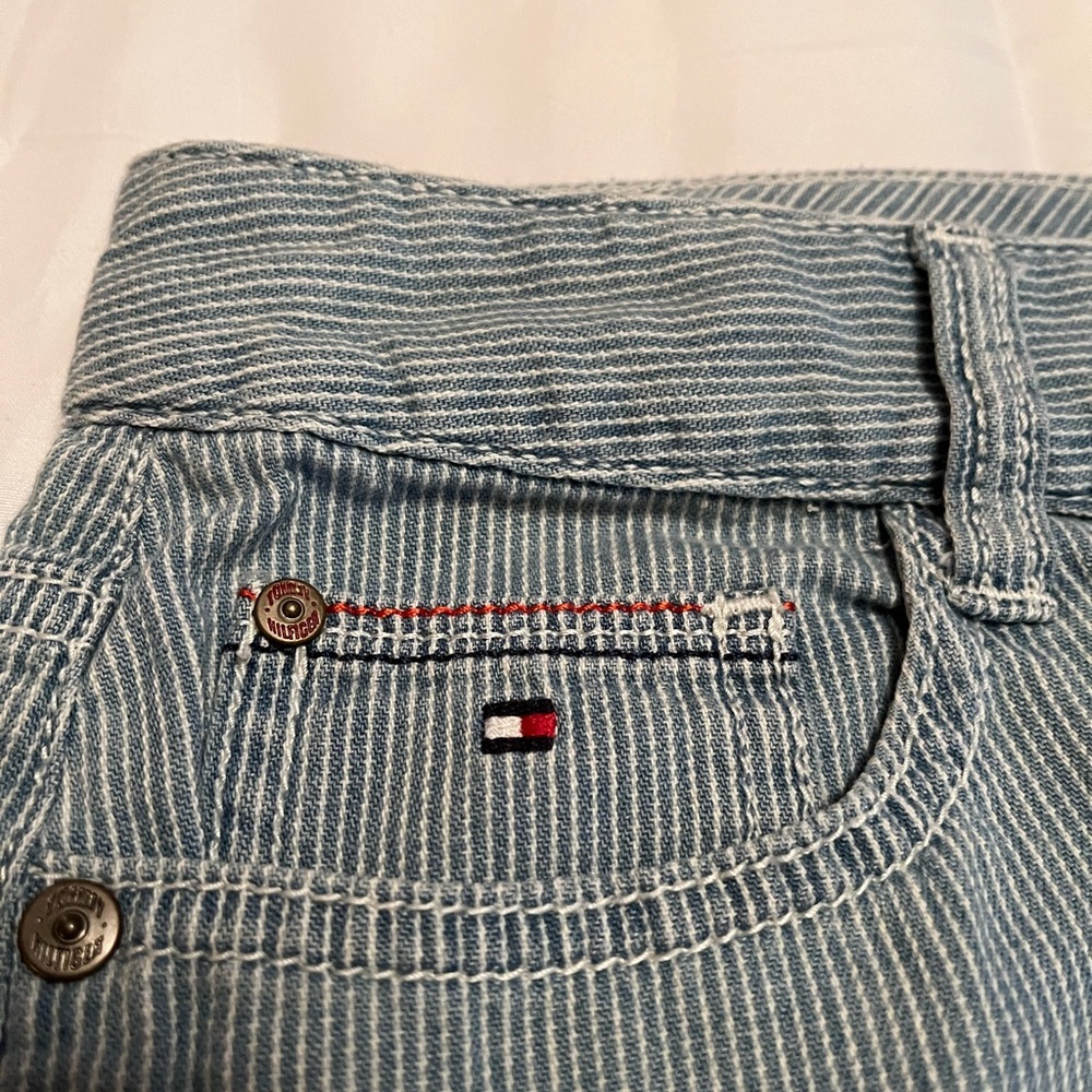 Tommy Hilfiger/women’s skirt, size 2, blue and white pinstriped - Picture 2 of 4